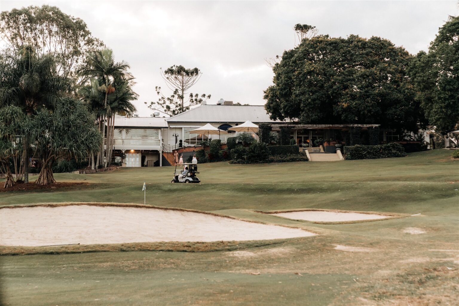 Hillstone St Lucia clubhouse overlooking the golf course, Brisbane