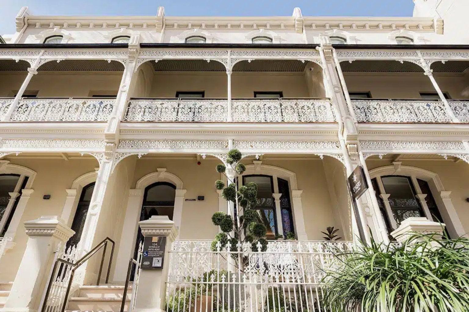 Heritage terrace balconies at Spicers Potts Point