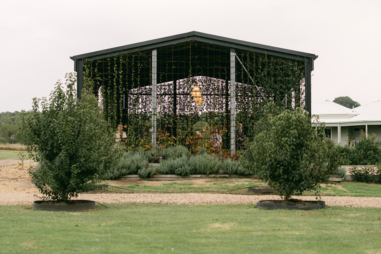 Exterior of the Conservatory pavilion at Twigley Farm